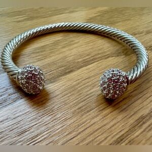 Touchstone Crystal by Swarovski Riviera Twisted Bracelet